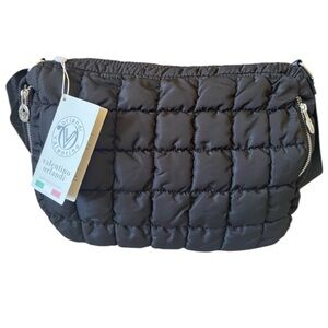 Valentino Orlandi Black Quilted Nylon Bag NWT
